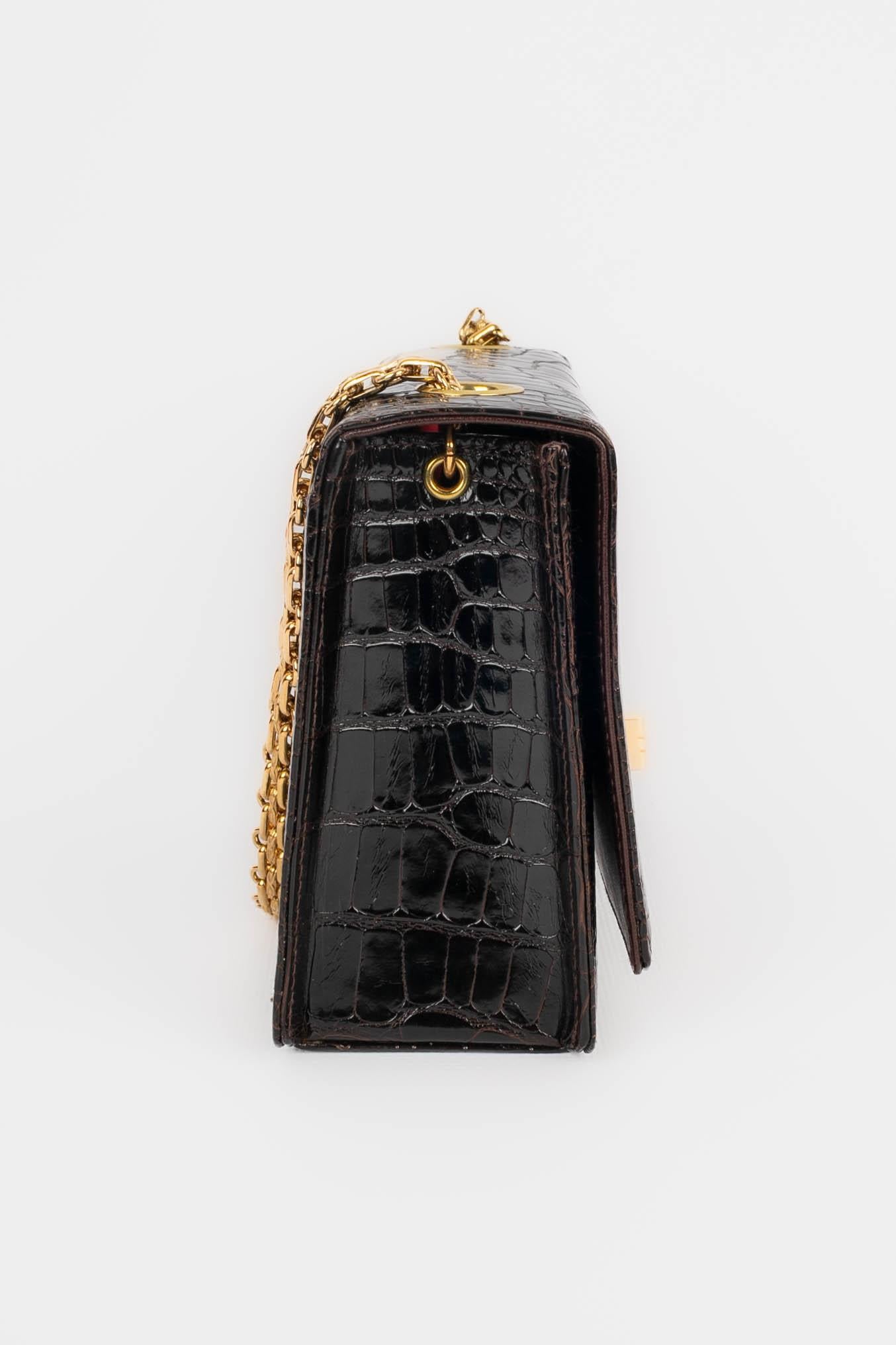 Chanel crocodile bag 1982s 6