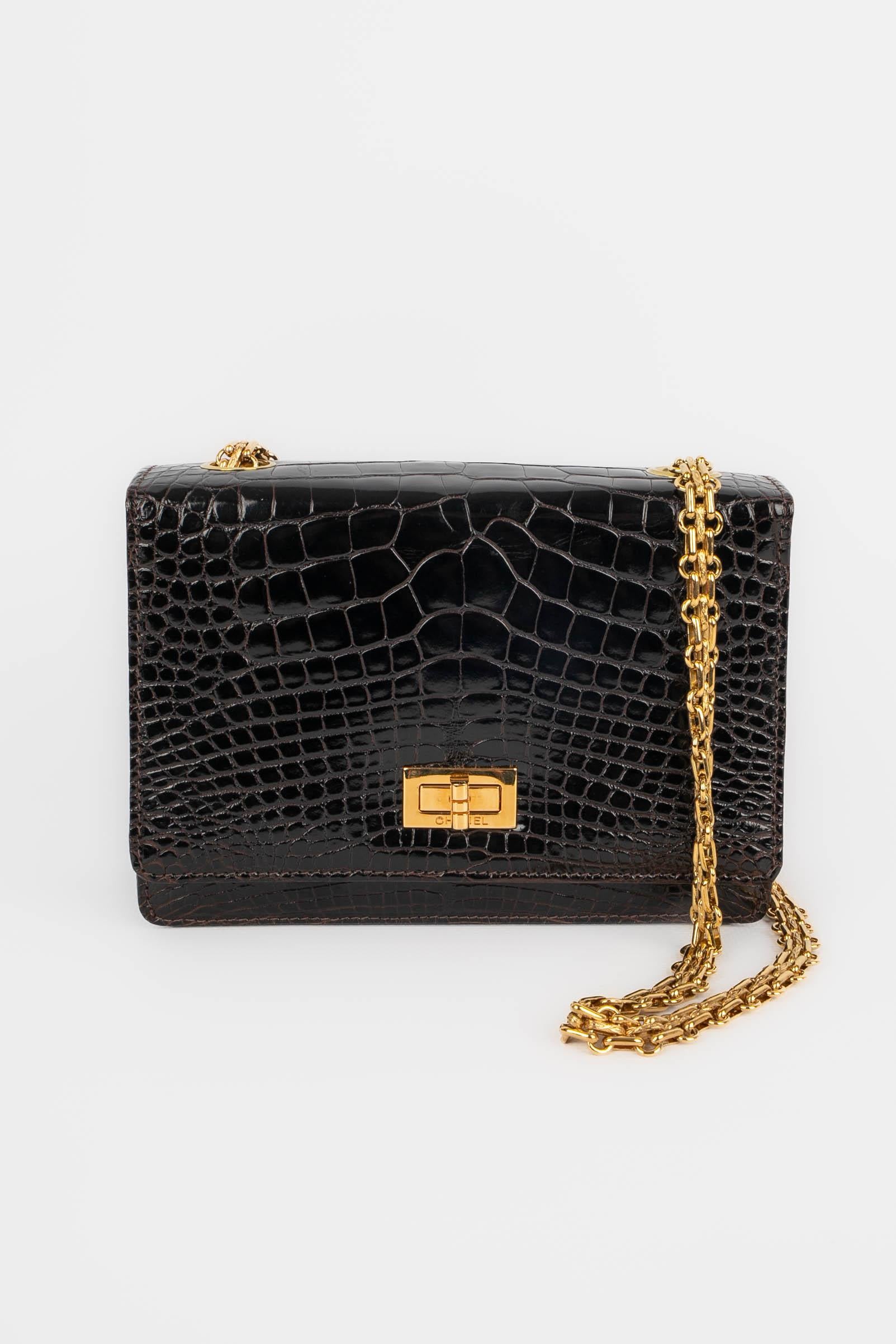 Chanel crocodile bag 1982s 7