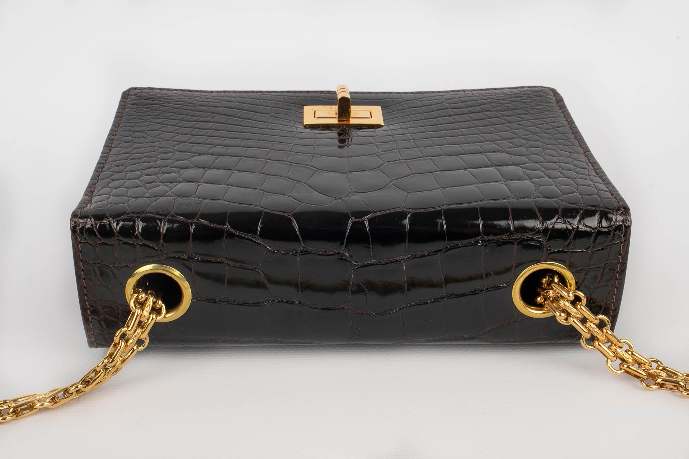Chanel crocodile bag 1982s 2
