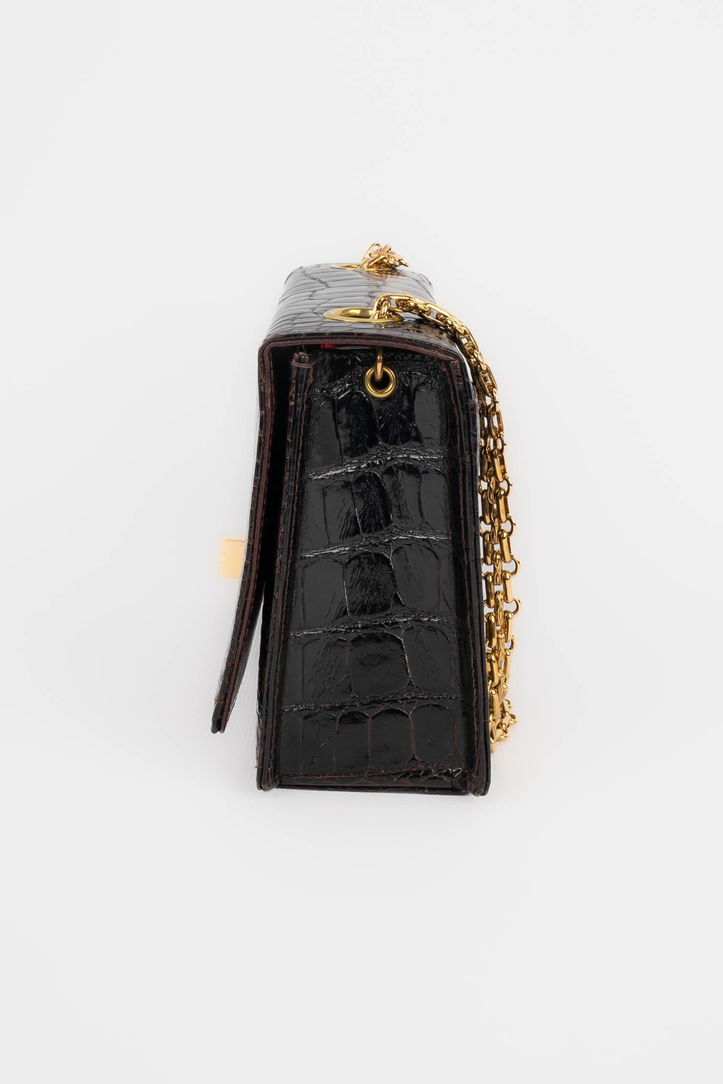 Chanel crocodile bag 1982s 4