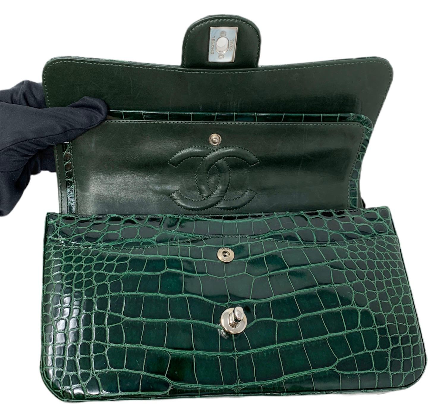 CHANEL Crocodile Green Classique bag , 2011  5