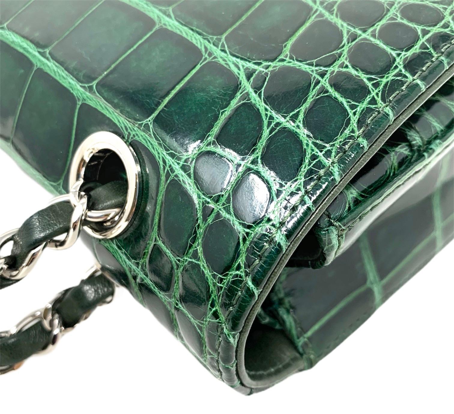 Women's CHANEL Crocodile Green Classique bag , 2011