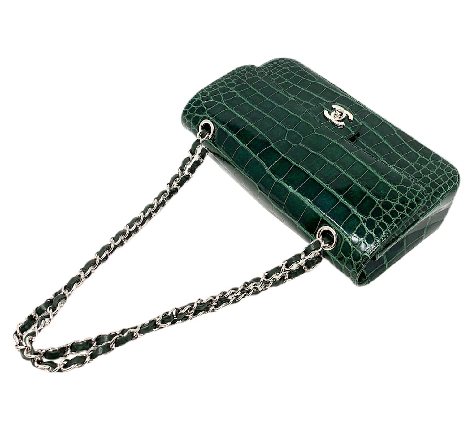 CHANEL Crocodile Green Classique bag , 2011  2