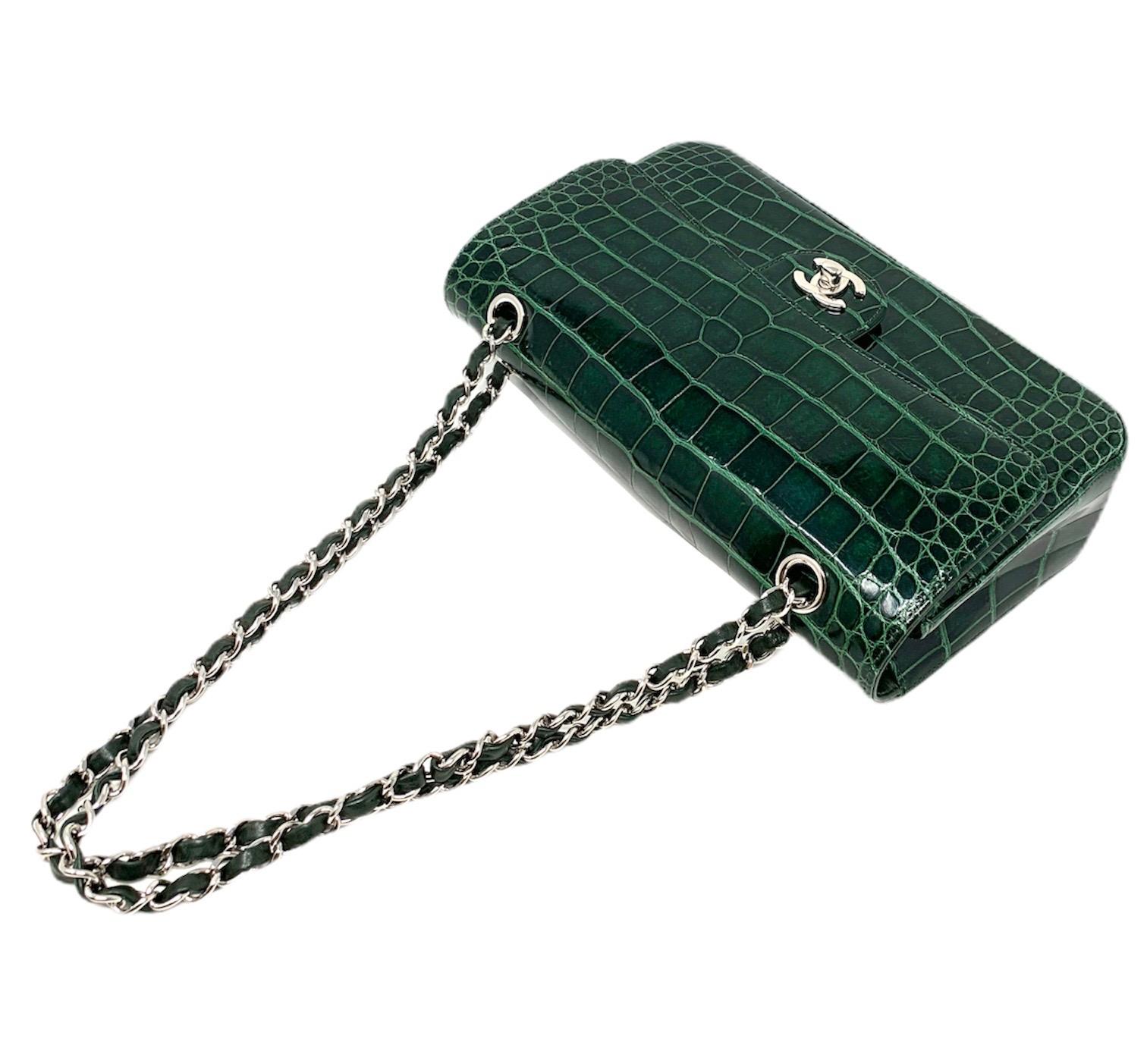 CHANEL Crocodile Green Classique bag , 2011 2