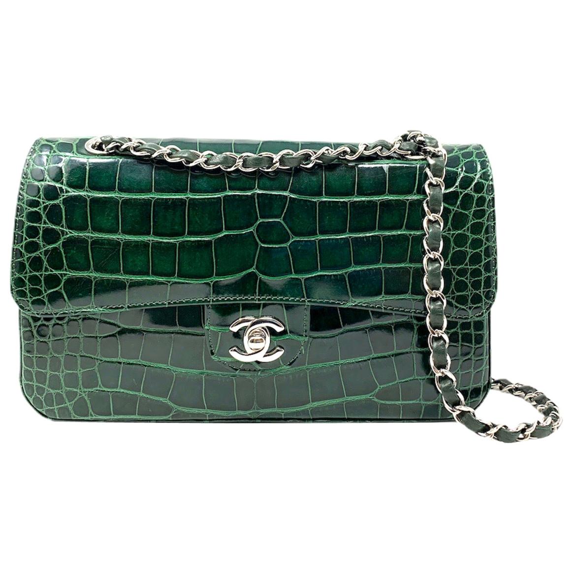 CHANEL Crocodile Green Classique bag , 2011 