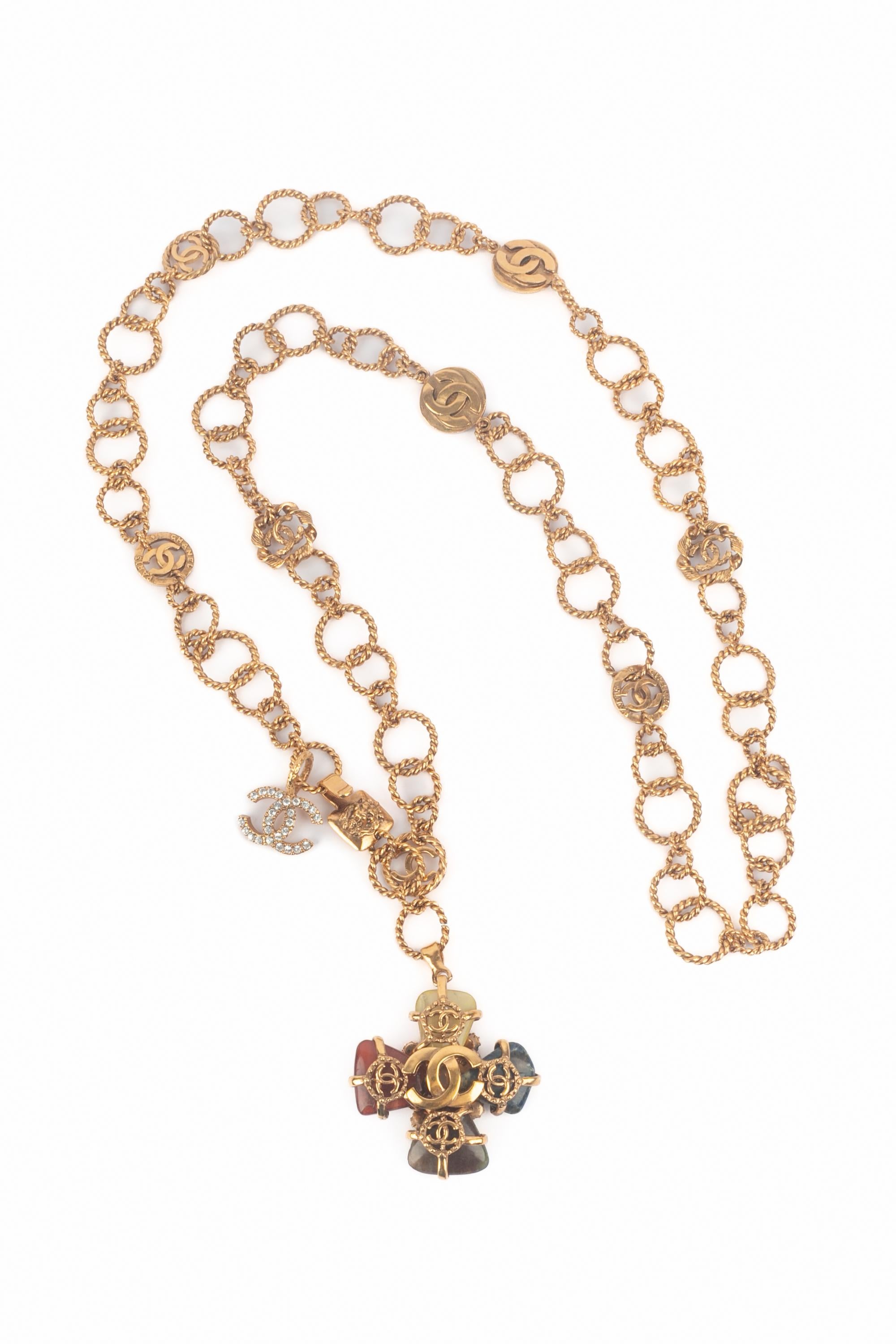 Beige Ceinture croisée Chanel automne 2005 en vente