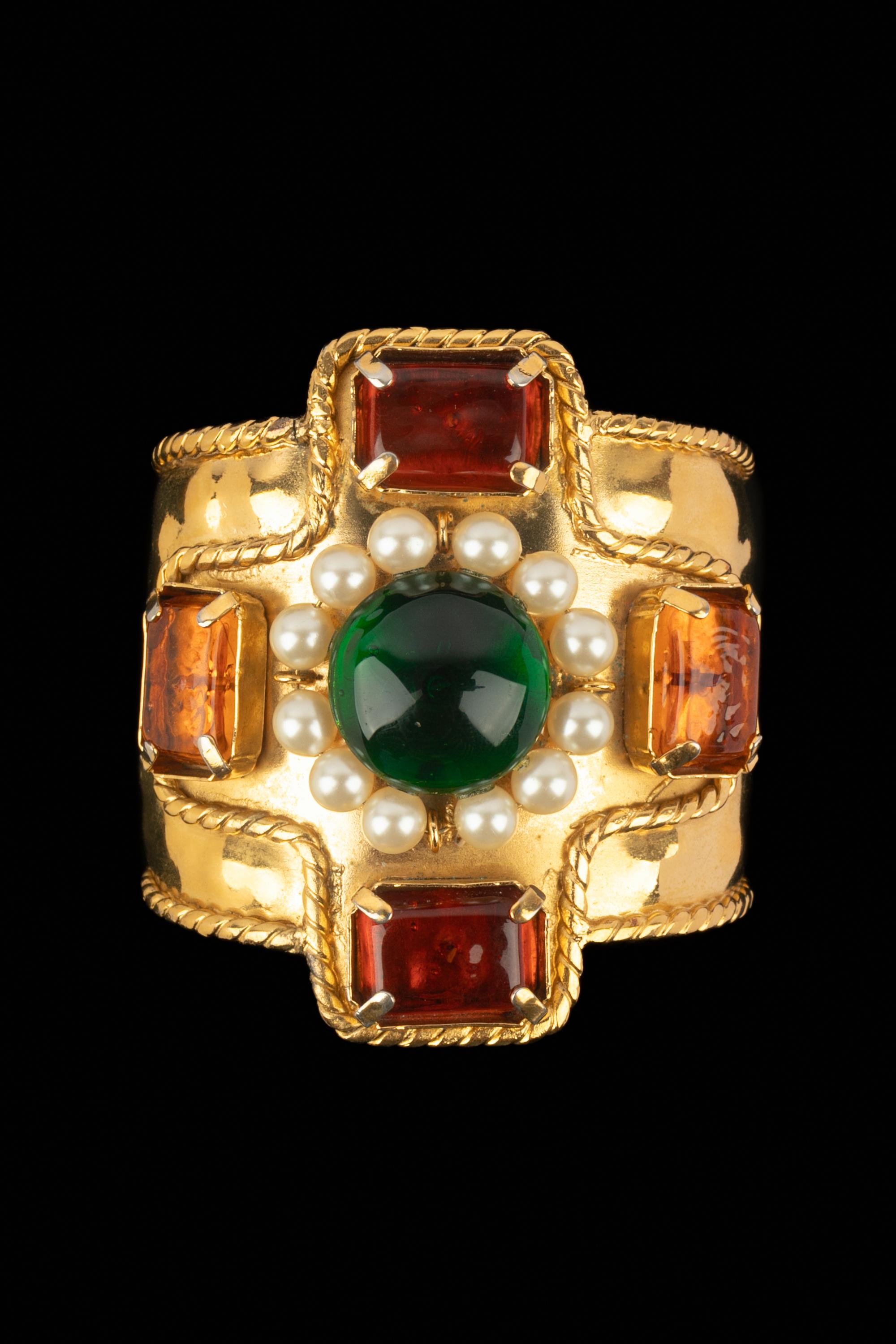 Bracelet croisé Chanel 1990 Excellent état - En vente à SAINT-OUEN-SUR-SEINE, FR