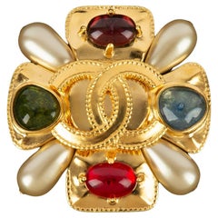 Chanel cross brooch 1997