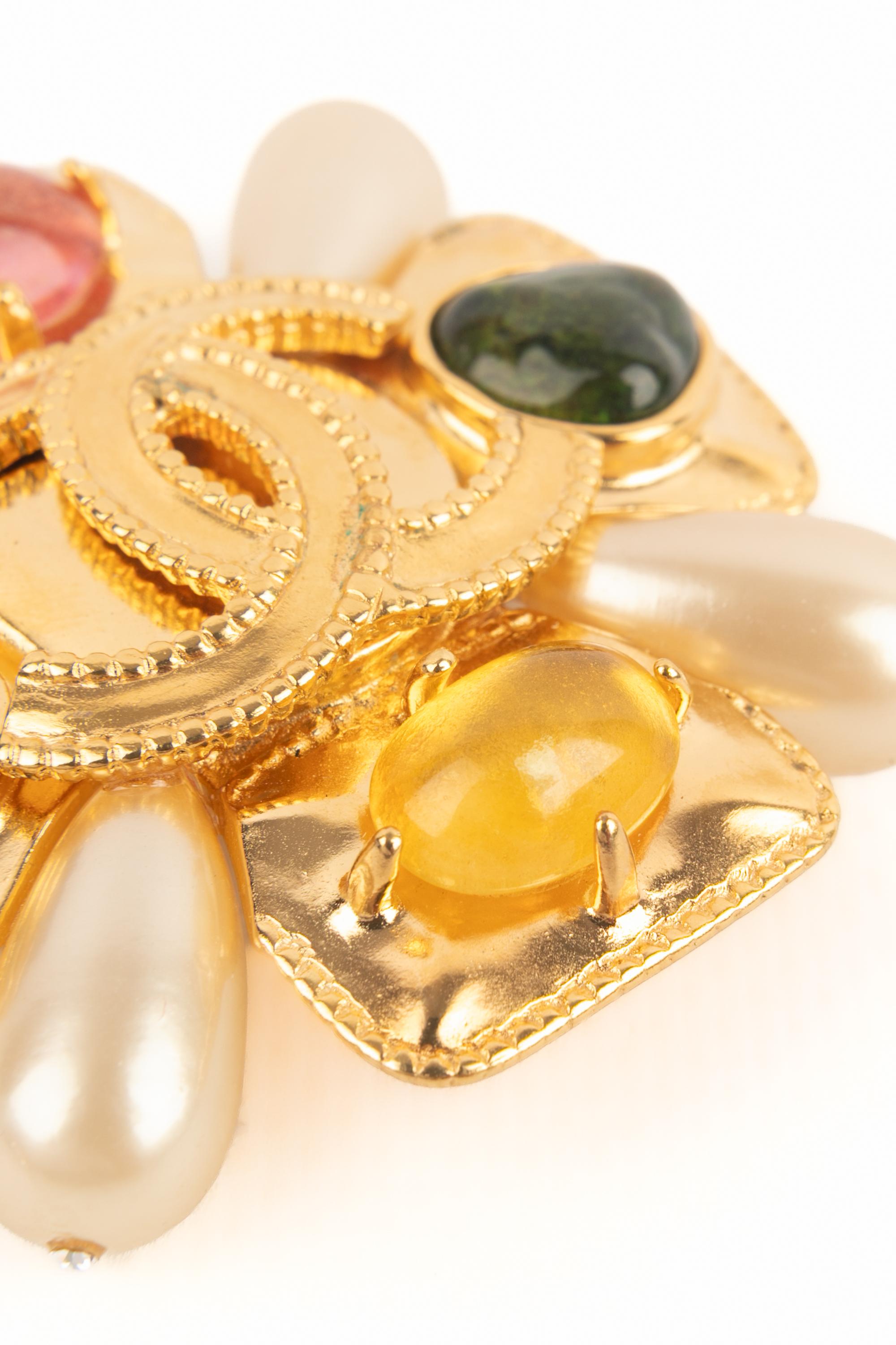 Chanel cross brooch For Sale 2