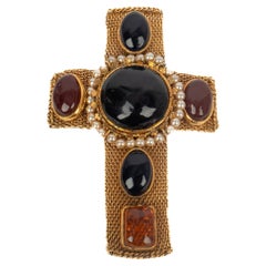 Vintage Chanel cross brooch