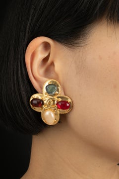 Chanel cross earrings 1997