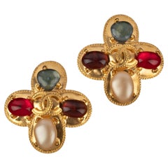 Chanel cross earrings 1997