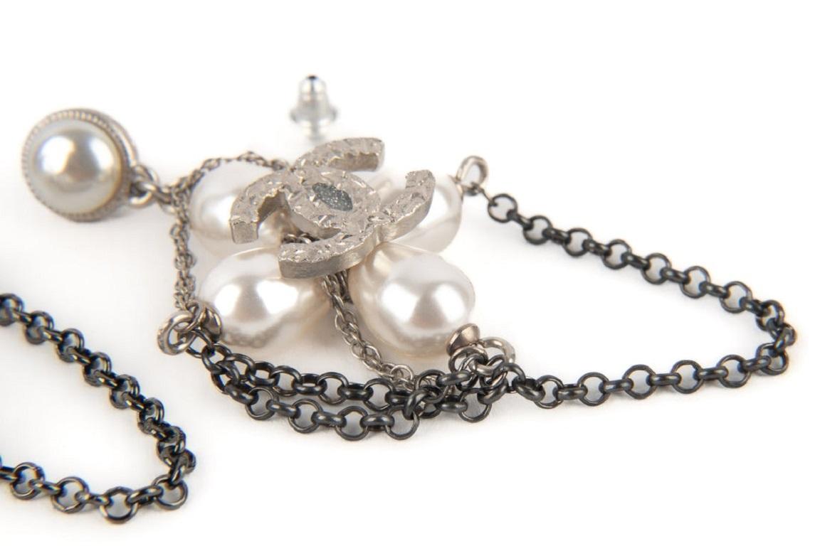 Chanel Cross Earrings with Pearls, 2018 1