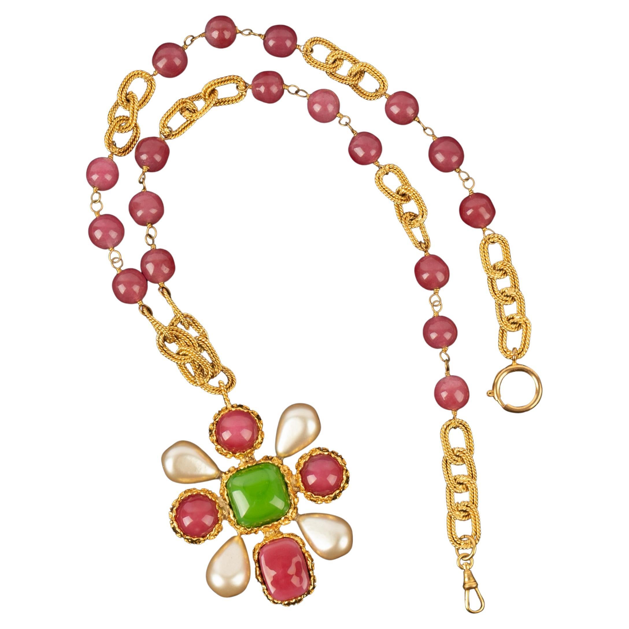 Chanel cross necklace 1990s For Sale