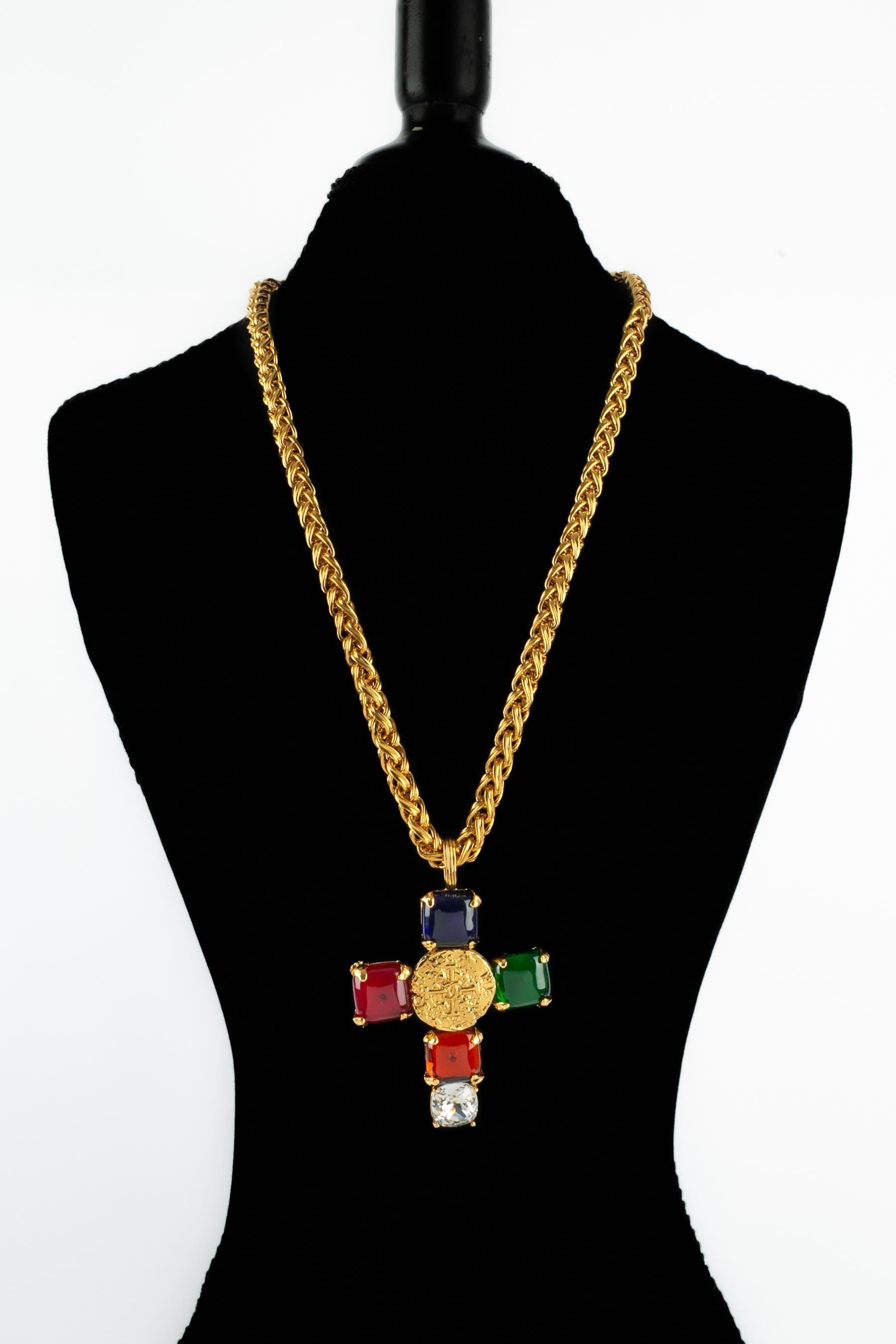 Collana Chanel con croce 1993 in vendita 6