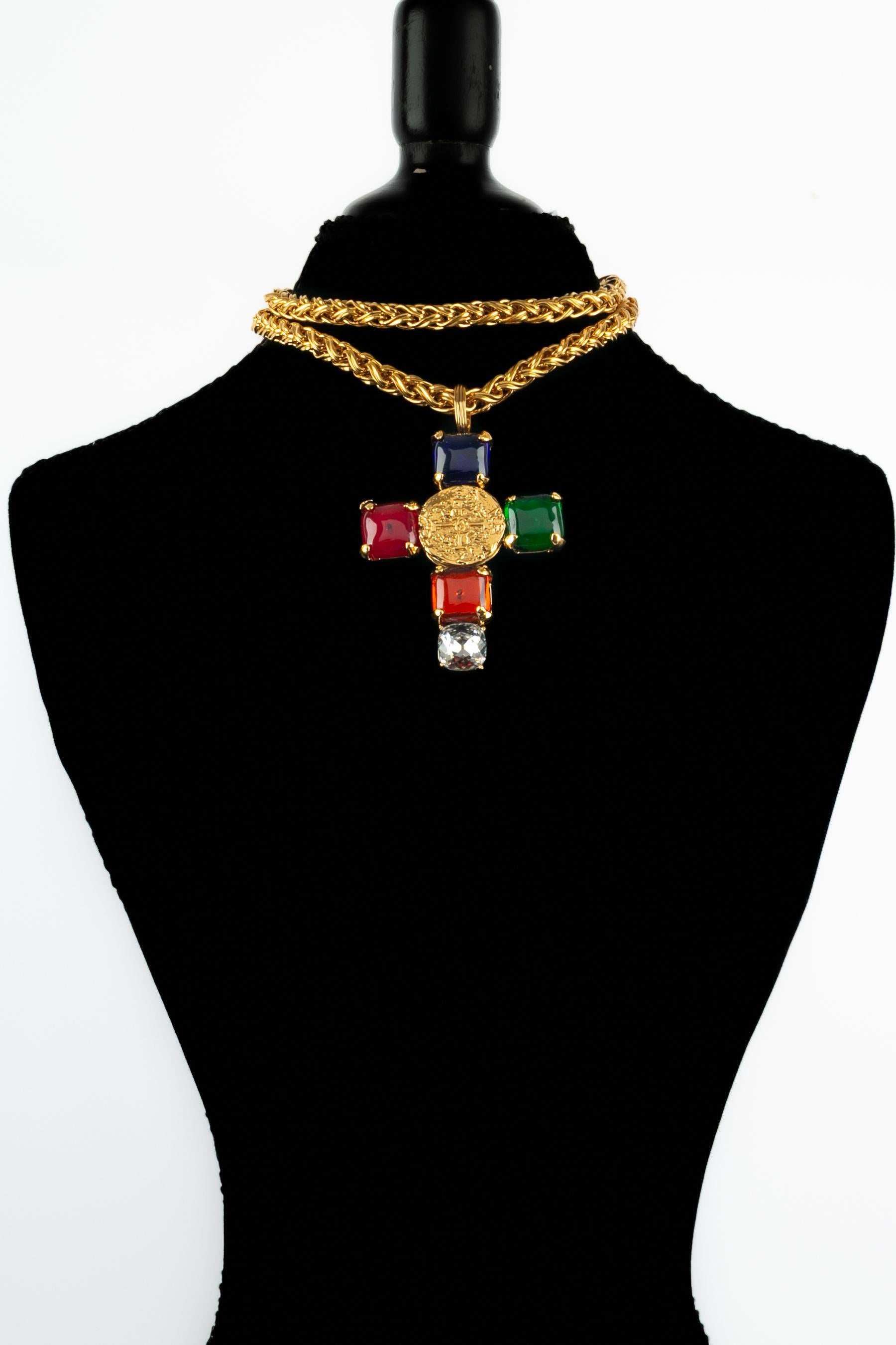Collana Chanel con croce 1993 in vendita 7