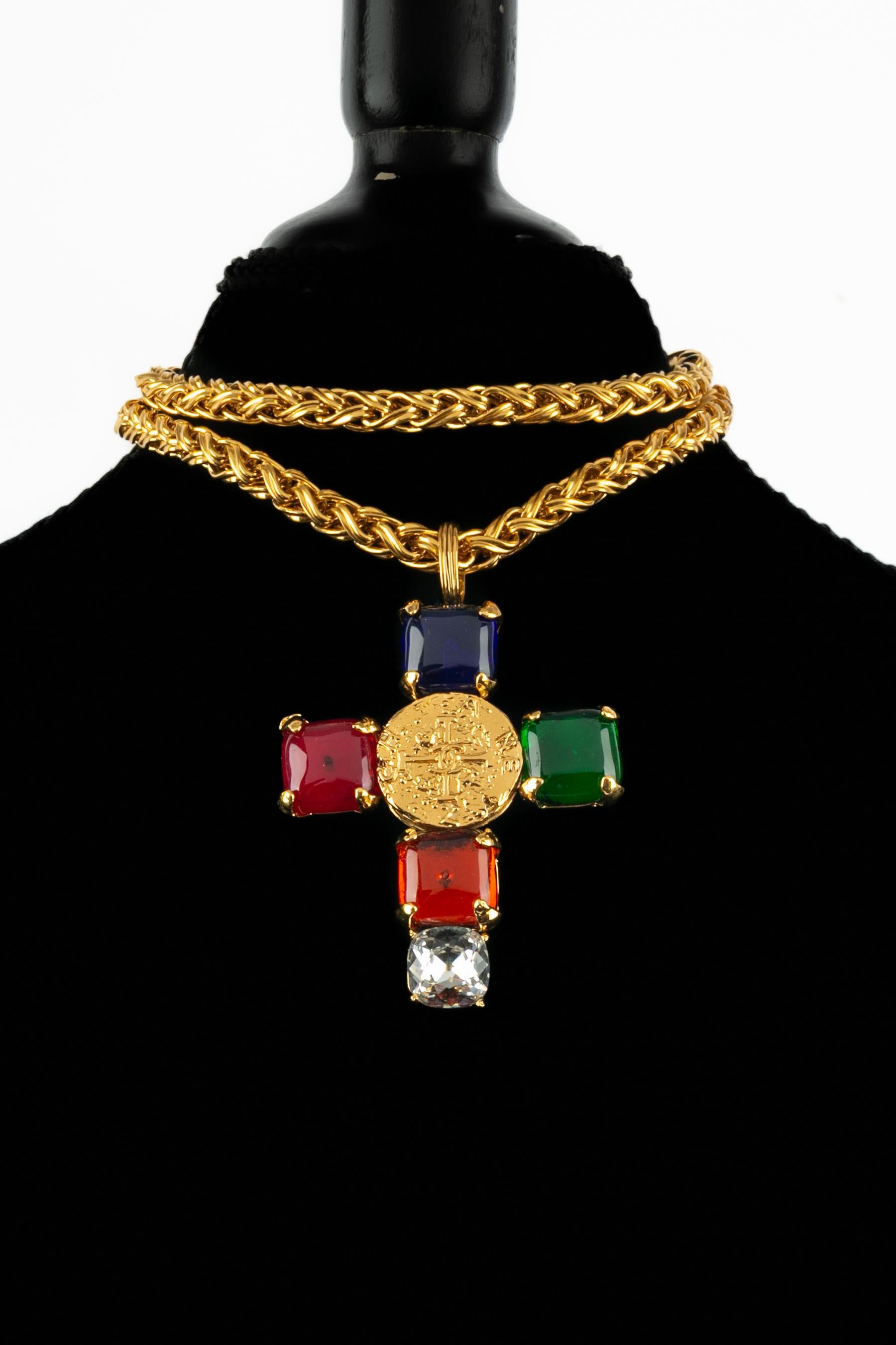 Collana Chanel con croce 1993 in vendita 8