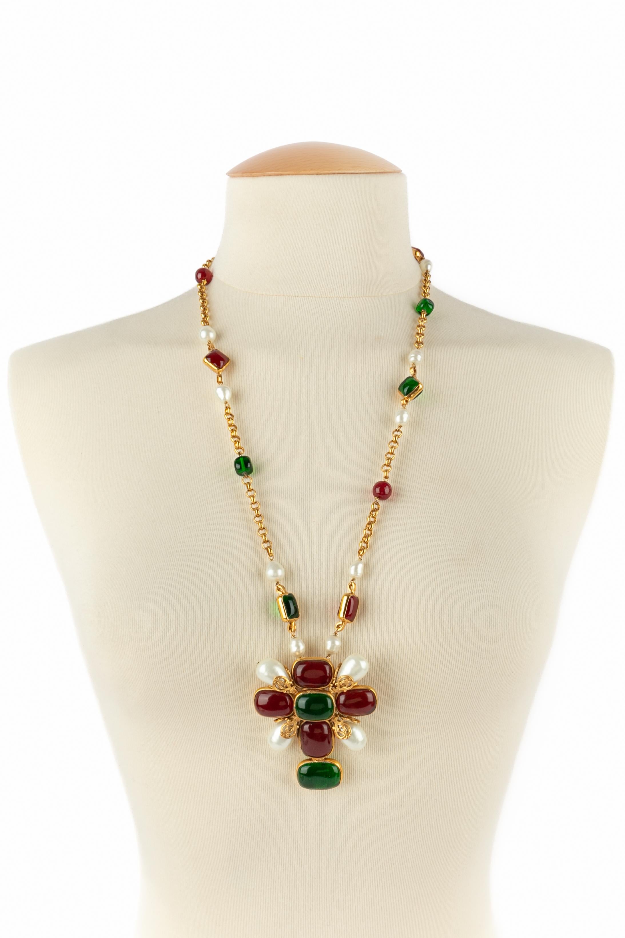 Chanel cross necklace 1994 For Sale 7