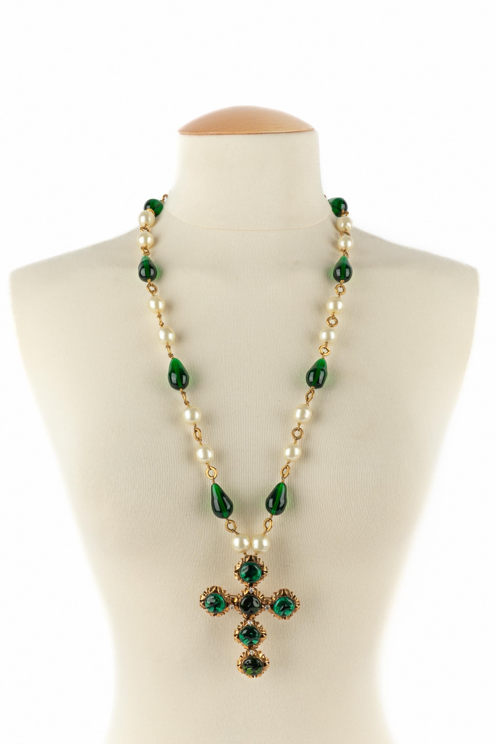 Chanel cross necklace 1994 For Sale 8
