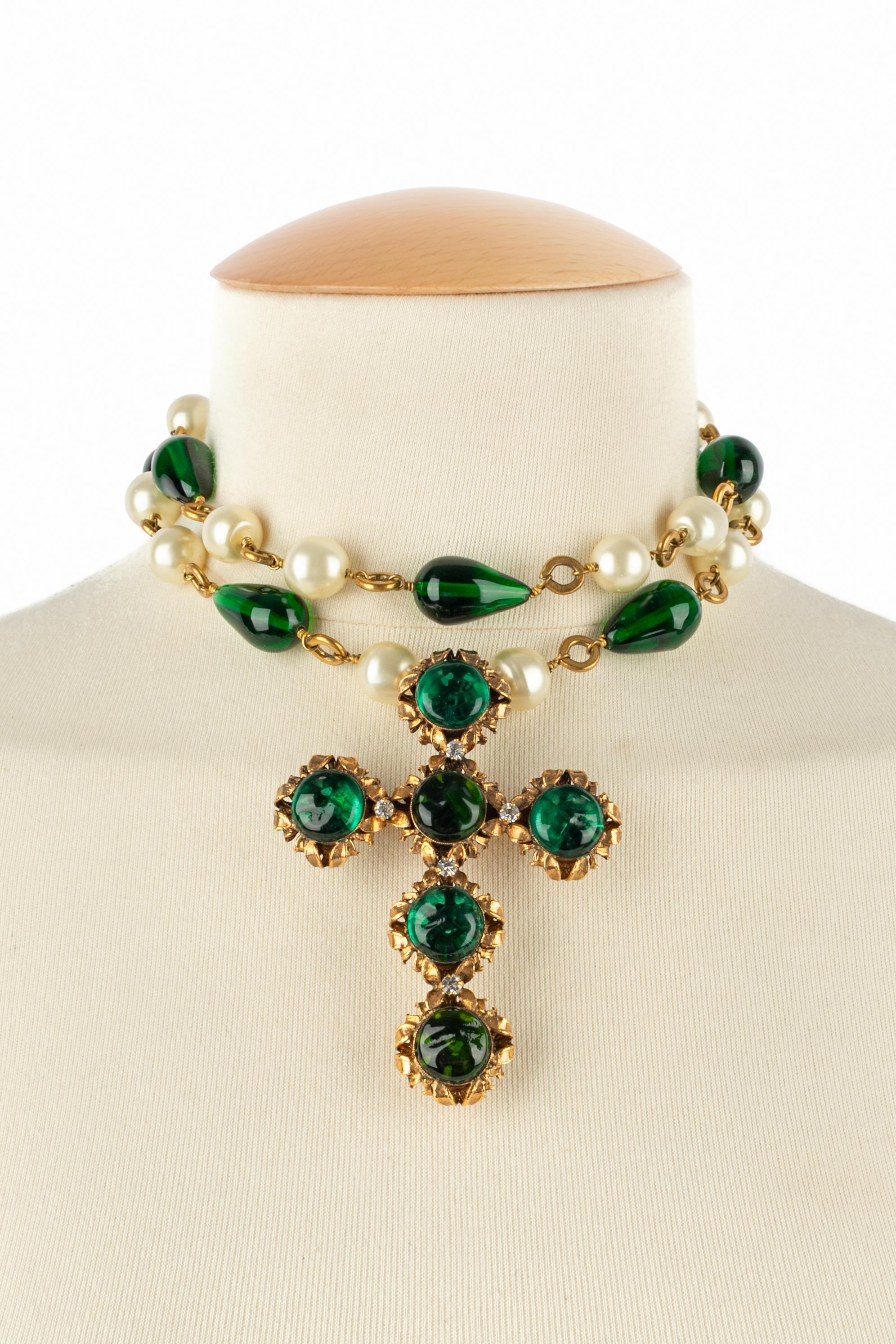 Chanel cross necklace 1994 For Sale 10