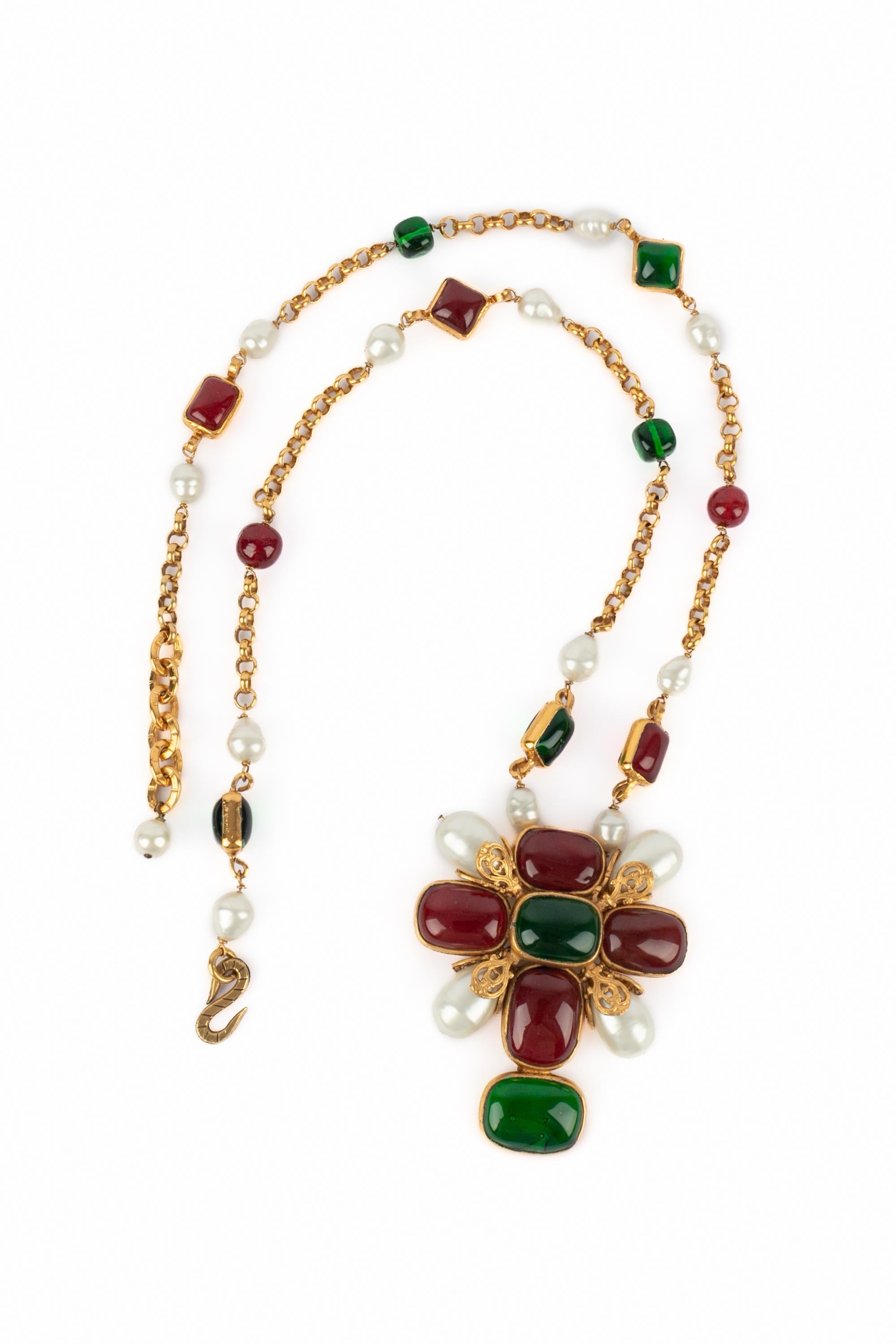 Chanel cross necklace 1994 In Excellent Condition For Sale In SAINT-OUEN-SUR-SEINE, FR
