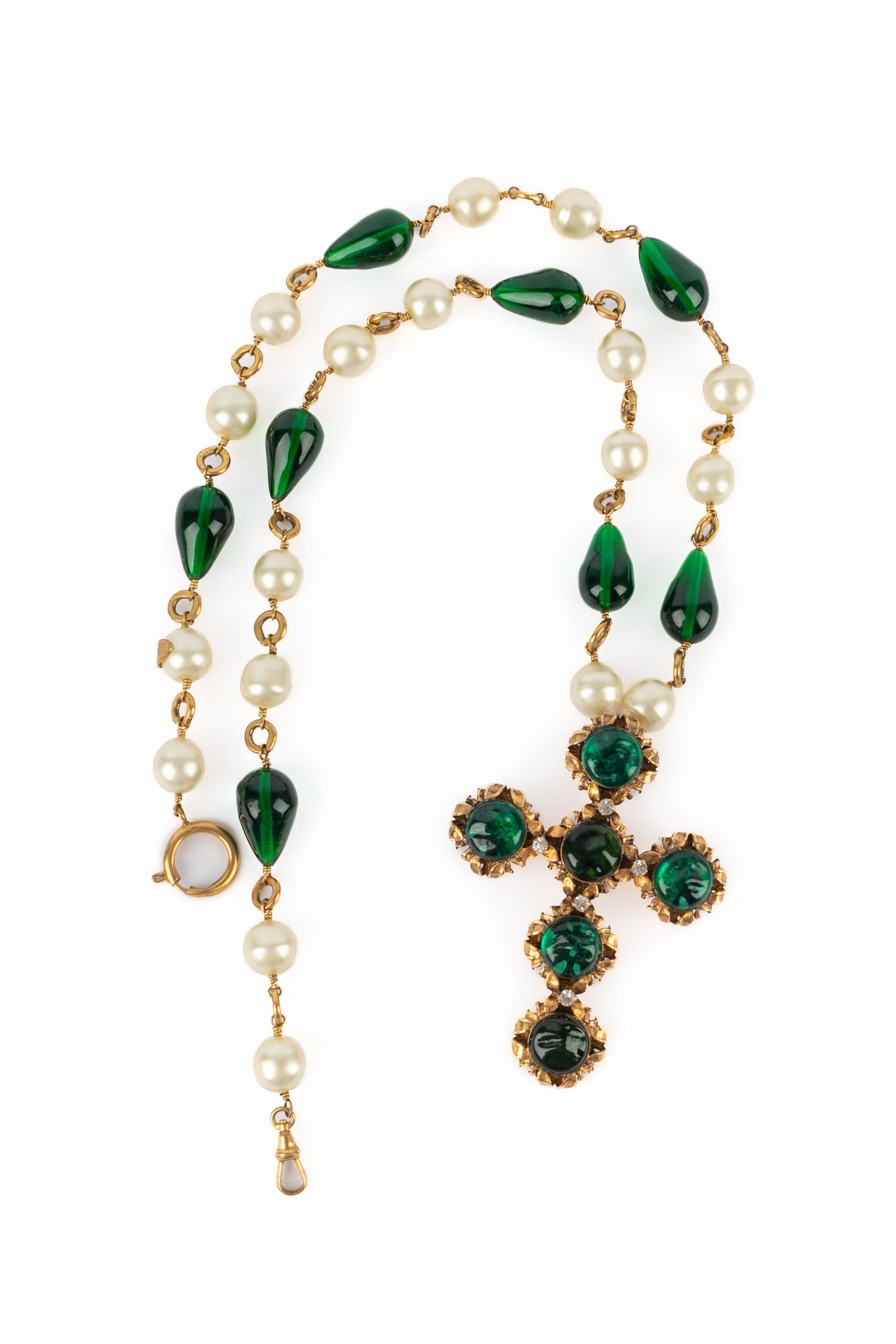 Chanel cross necklace 1994 In Excellent Condition For Sale In SAINT-OUEN-SUR-SEINE, FR