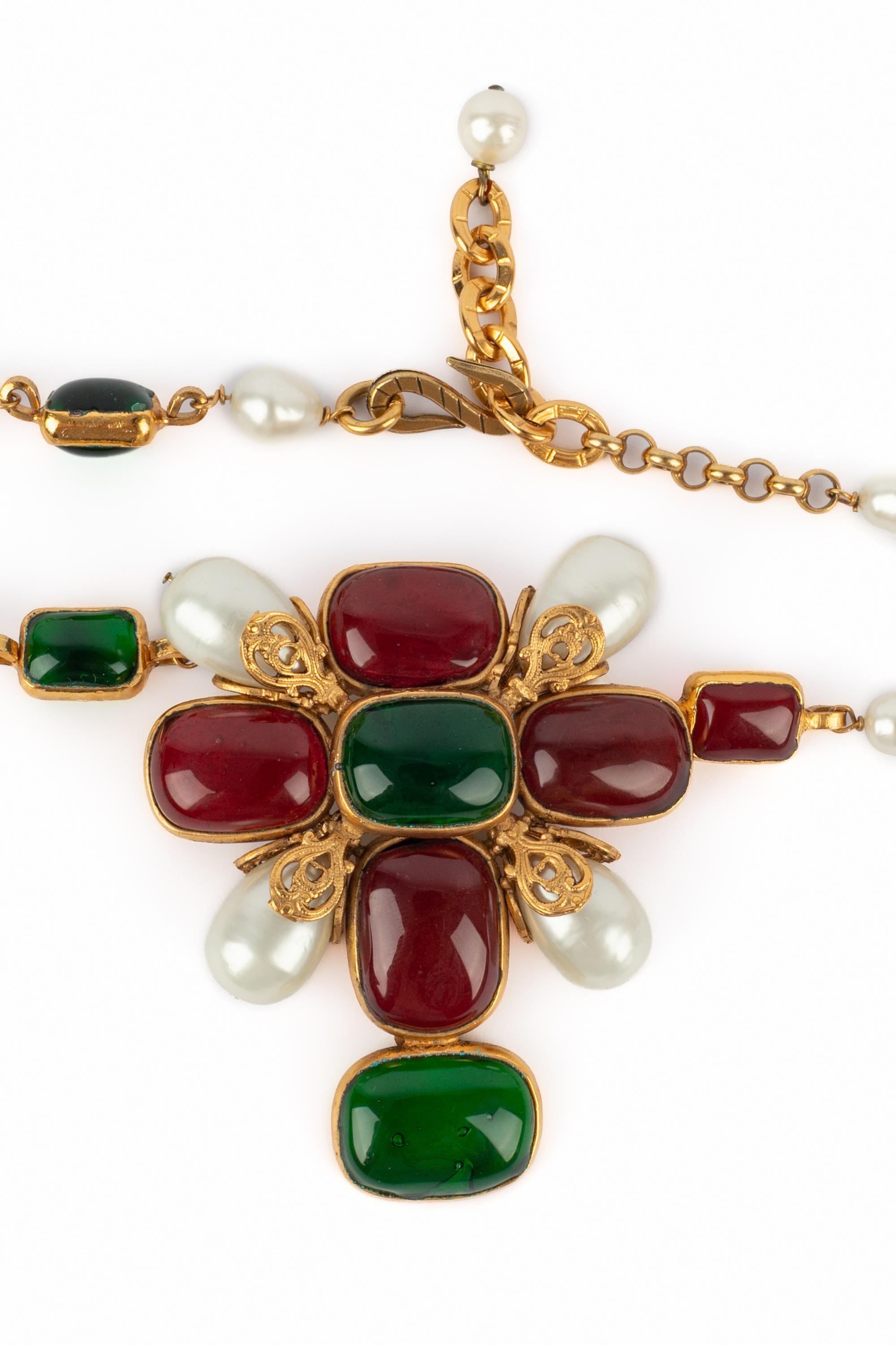 Women's or Men's Chanel cross necklace 1994 For Sale