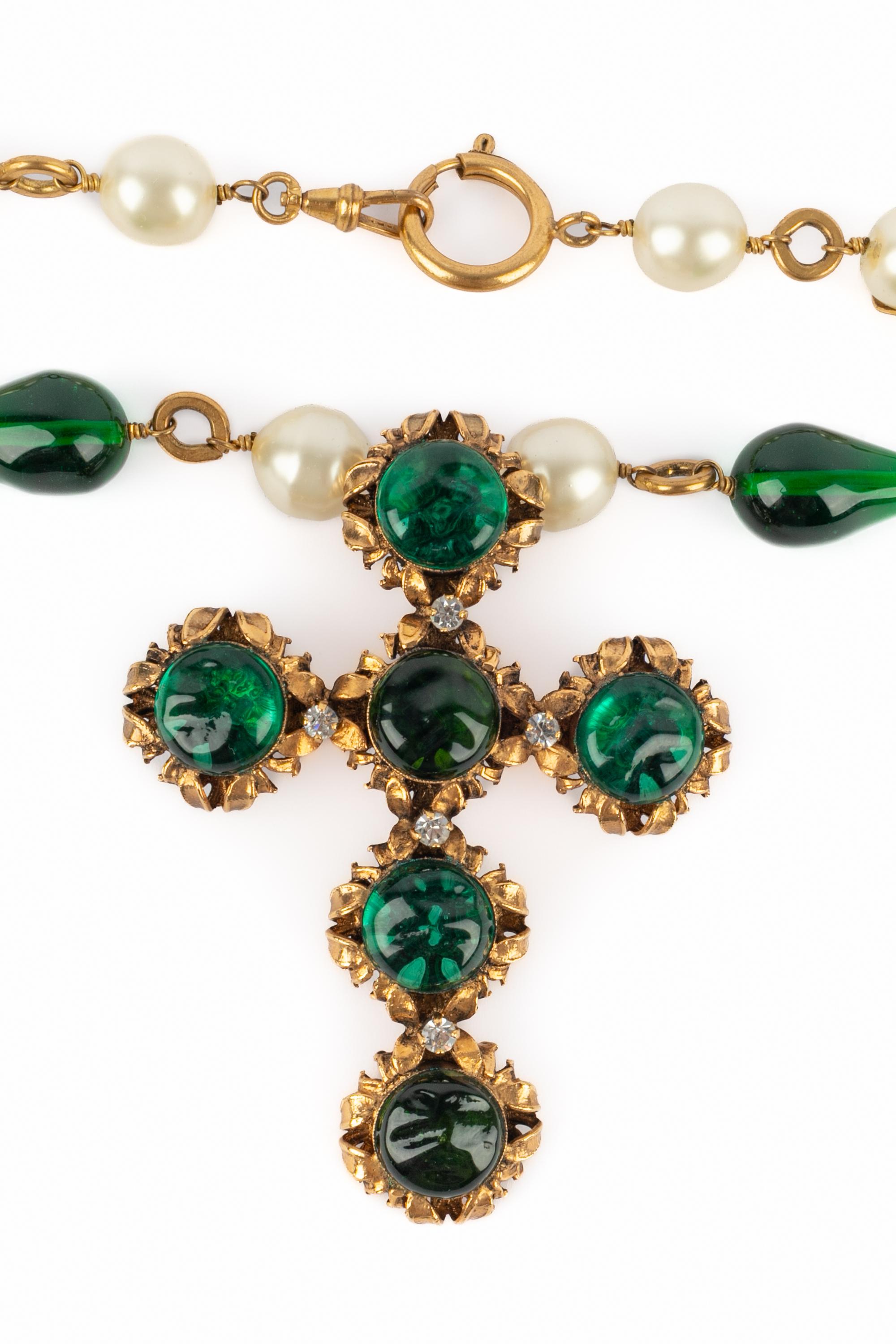 Women's or Men's Chanel cross necklace 1994 For Sale