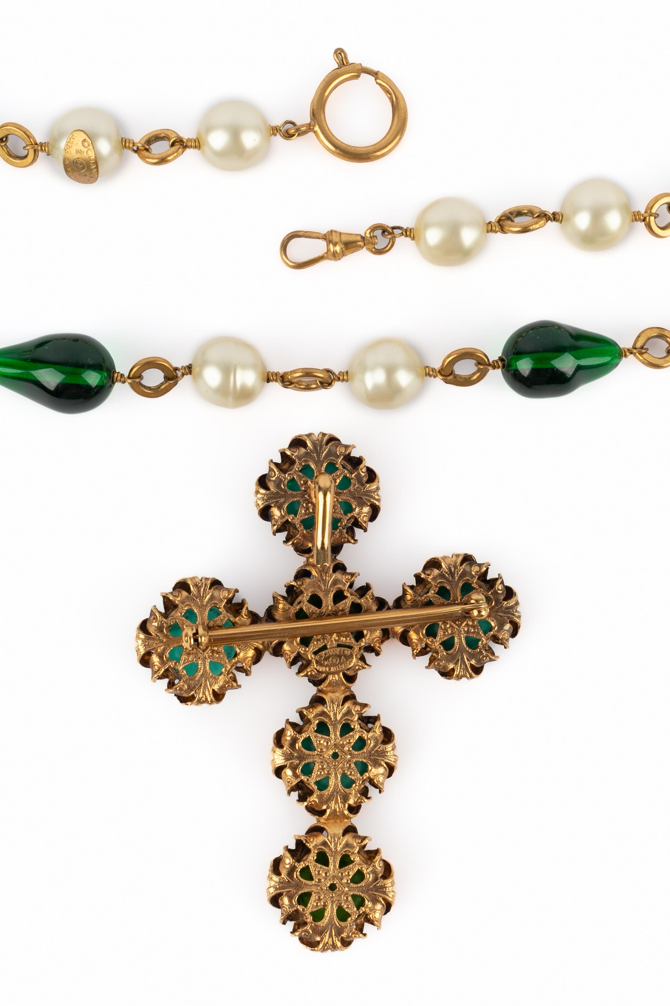 Chanel cross necklace 1994 For Sale 1