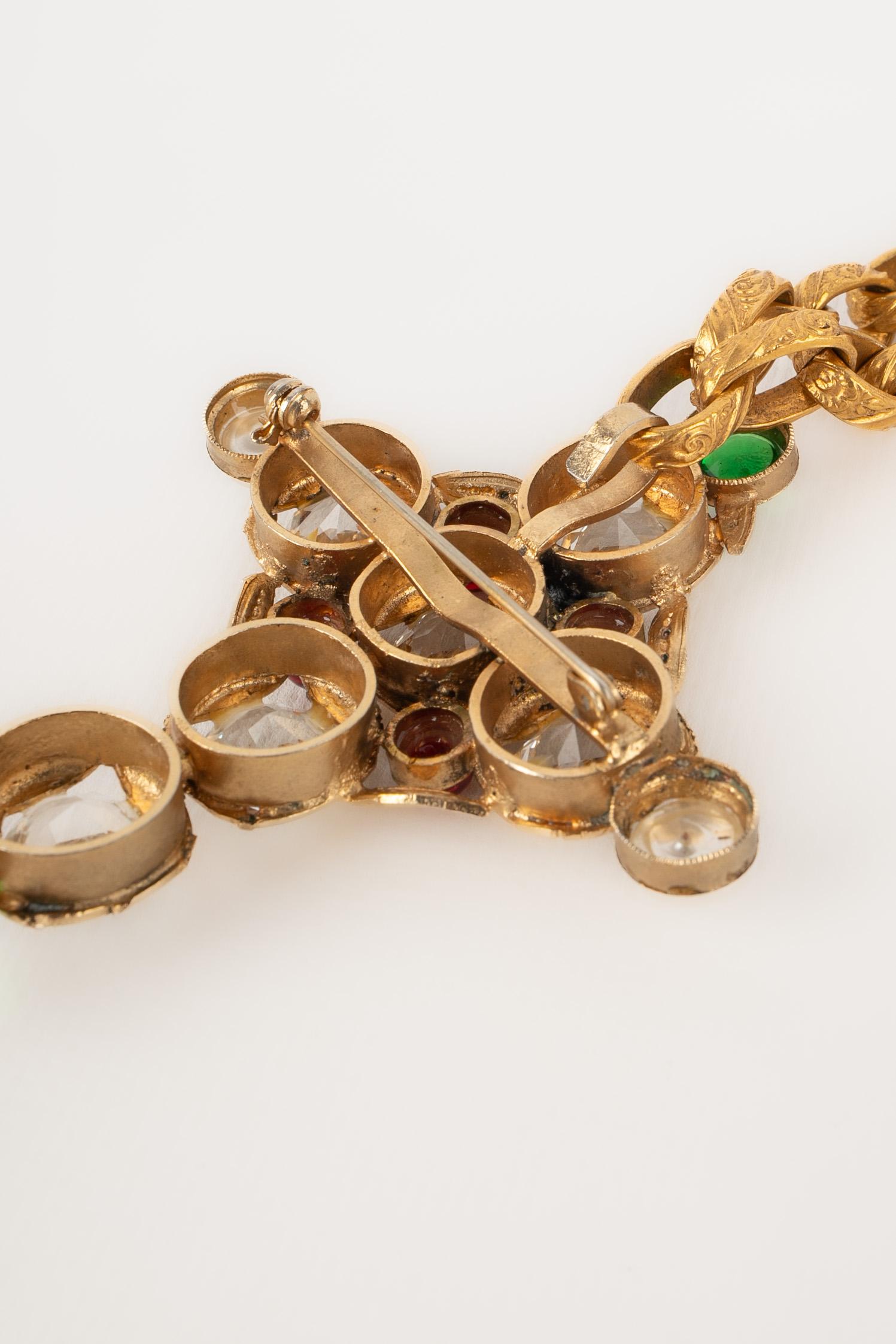 Collana con croce di Chanel (attribuita a) in vendita 5