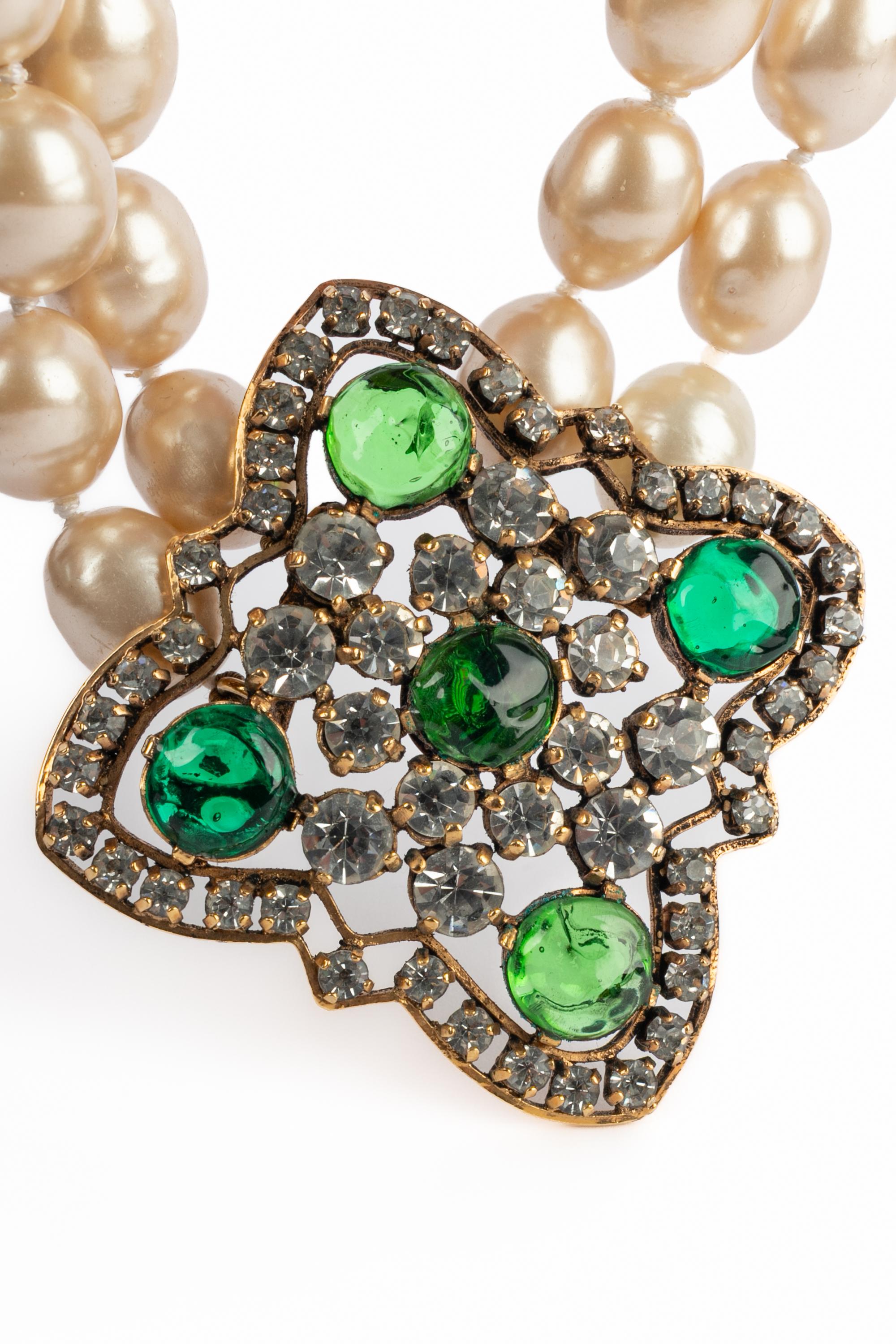 Chanel cross necklace Haute Couture For Sale 3