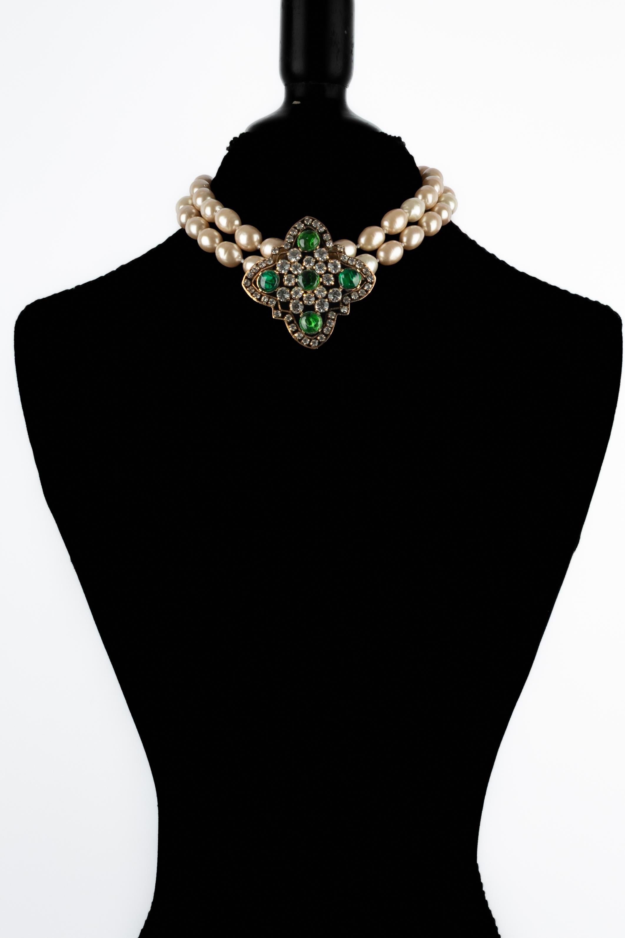 Chanel cross necklace Haute Couture For Sale 4