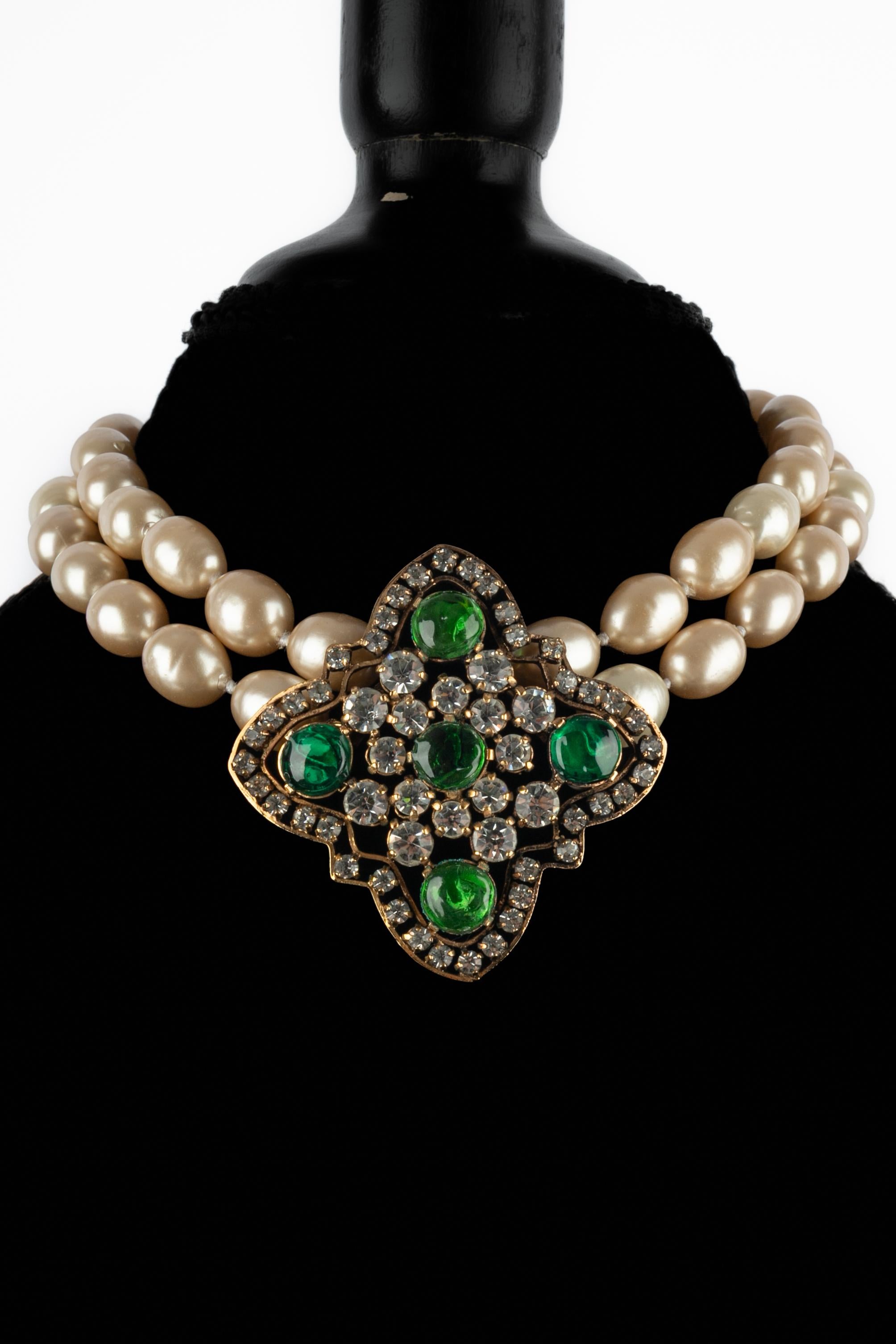 Chanel cross necklace Haute Couture For Sale 5