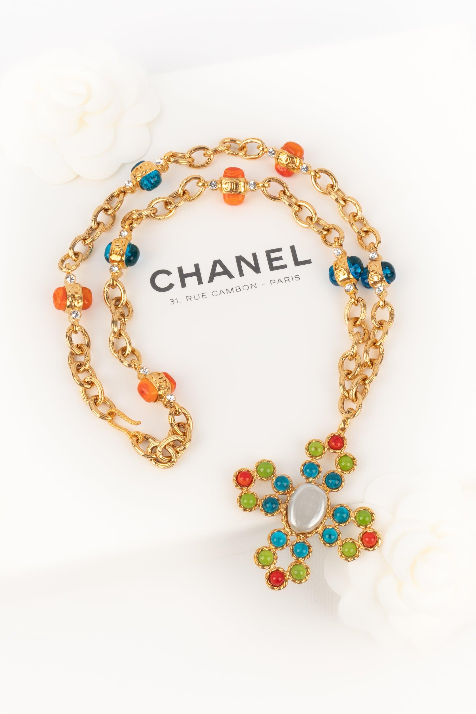 Chanel Cross Necklace with Cross Pendant, Early 1990s 6