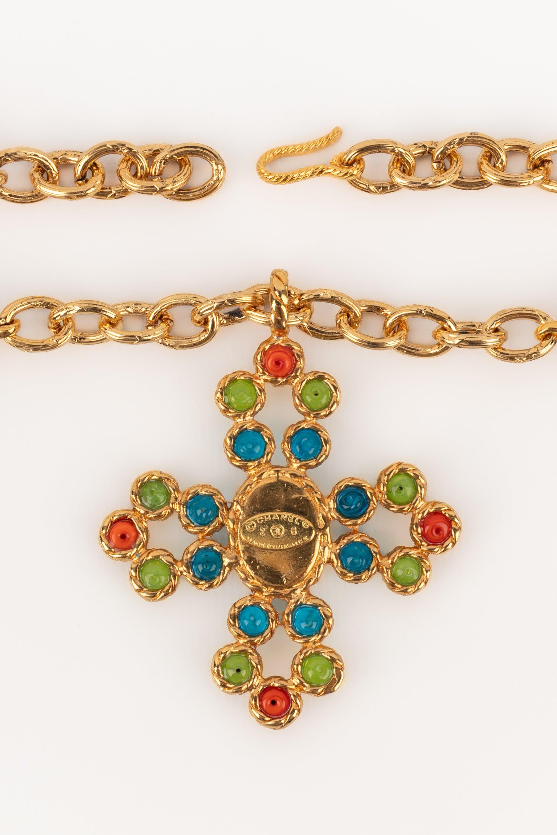 Chanel Cross Necklace with Cross Pendant, Early 1990s 4