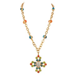Chanel Cross Necklace with Cross Pendant, Early 1990s