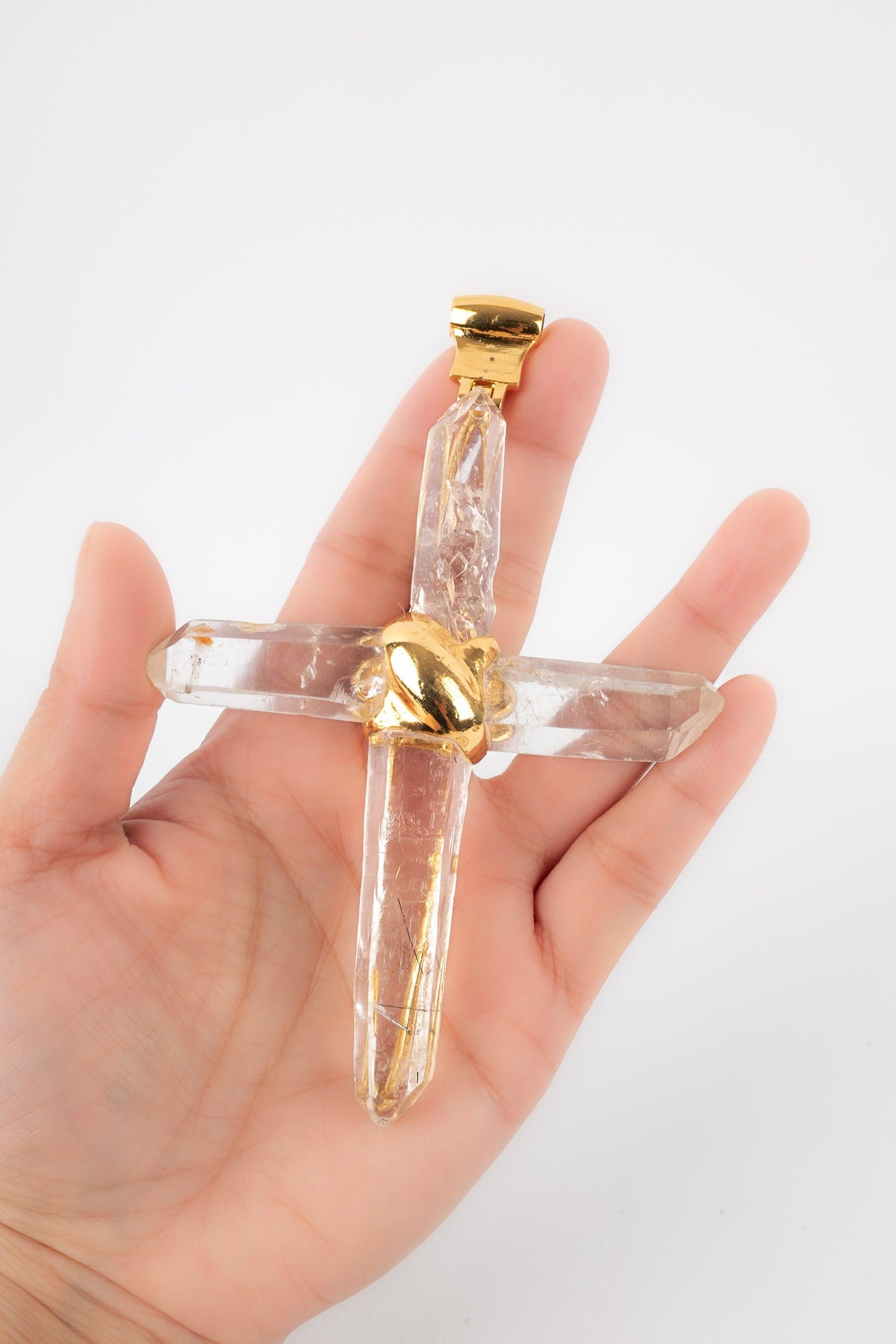Chanel Cross Pendant Designed by Robert Goossens, 1960s 6