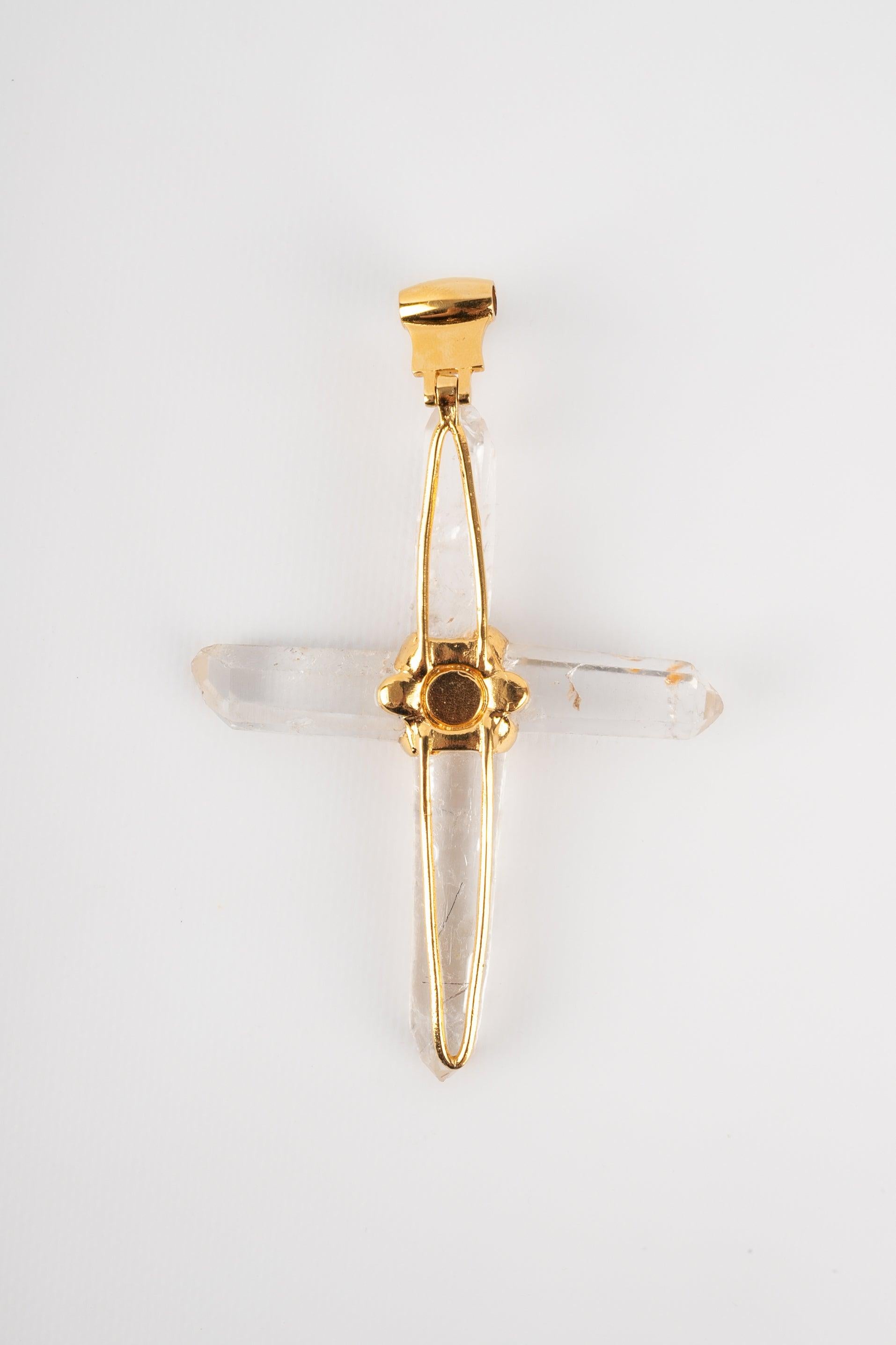 Chanel Cross Pendant Designed by Robert Goossens, 1960s In Excellent Condition In SAINT-OUEN-SUR-SEINE, FR