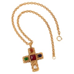 Chanel Cross Pendant Necklace, 1990s