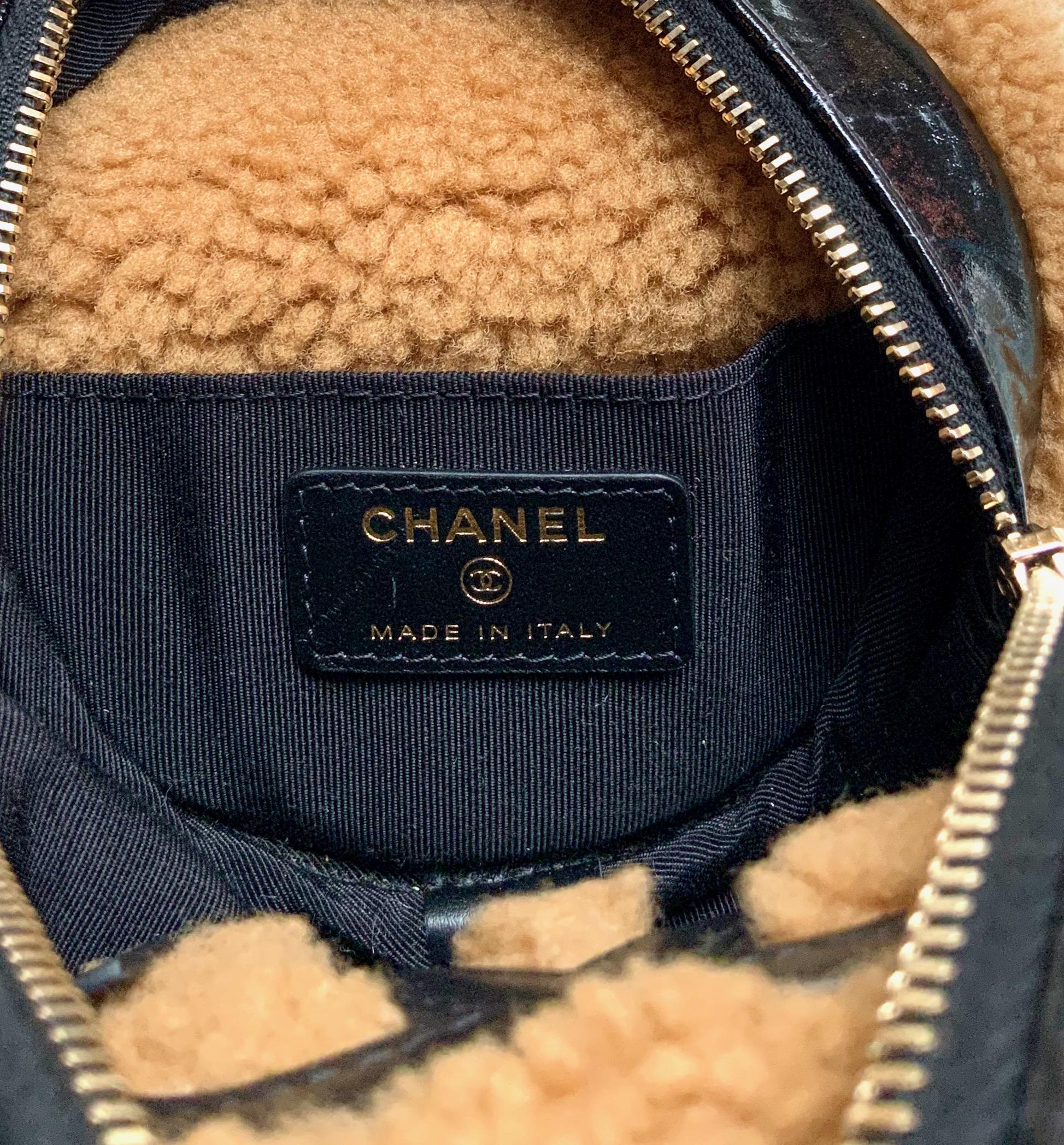 Chanel Crossbody Mini Round CC Shearling Bag 1