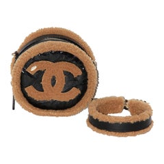 Chanel Crossbody Mini Round CC Shearling Bag