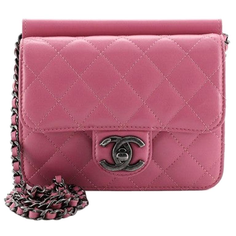 Chanel Crossing Times Flap Bag Quilted Lambskin Mini at 1stDibs