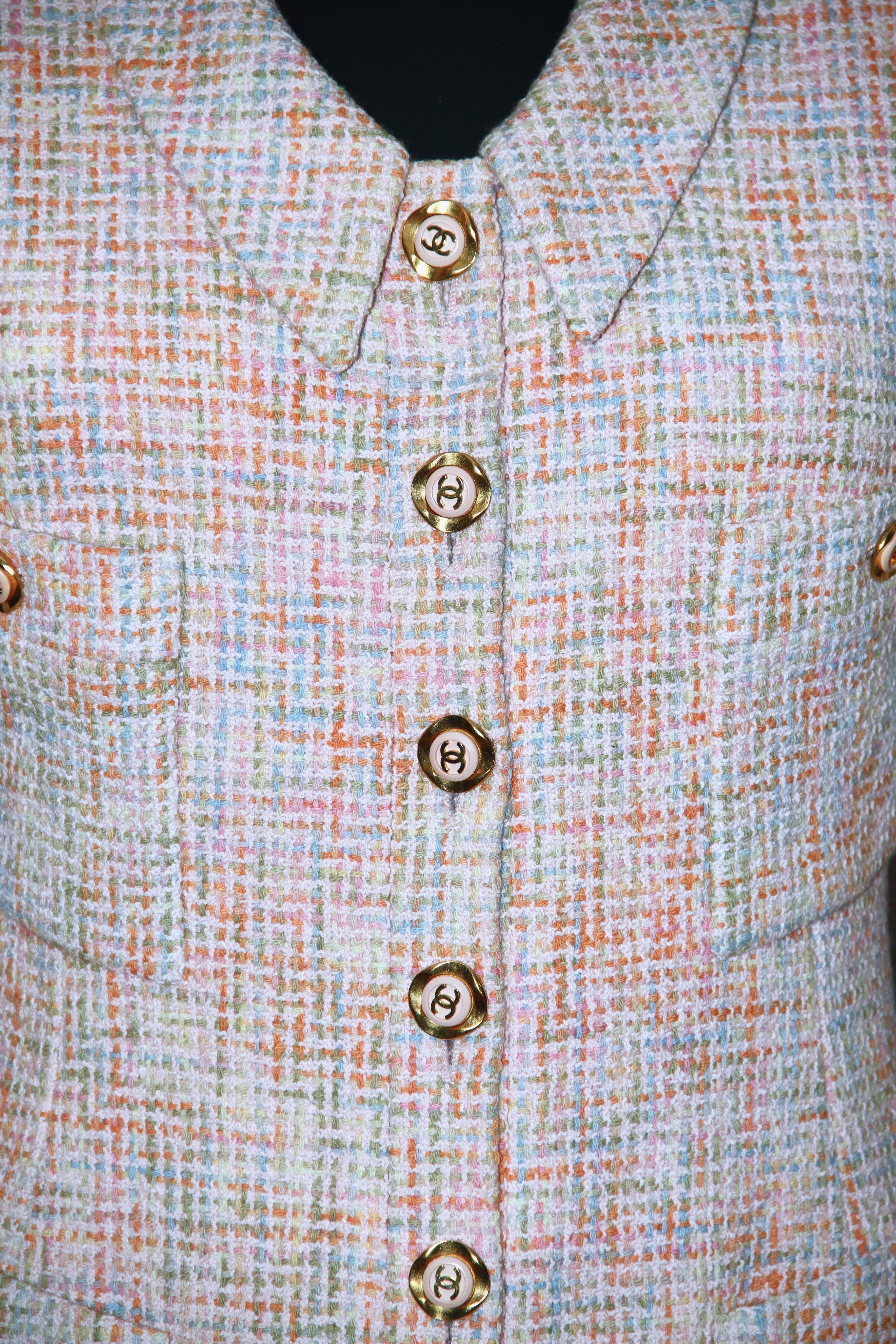 Chanel Cruise 1994 Pink Cotton Tweed Jacket 2