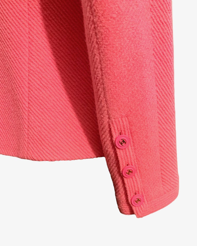 Women's Chanel Cruise 1995 Pink Wool Tweed Jacket