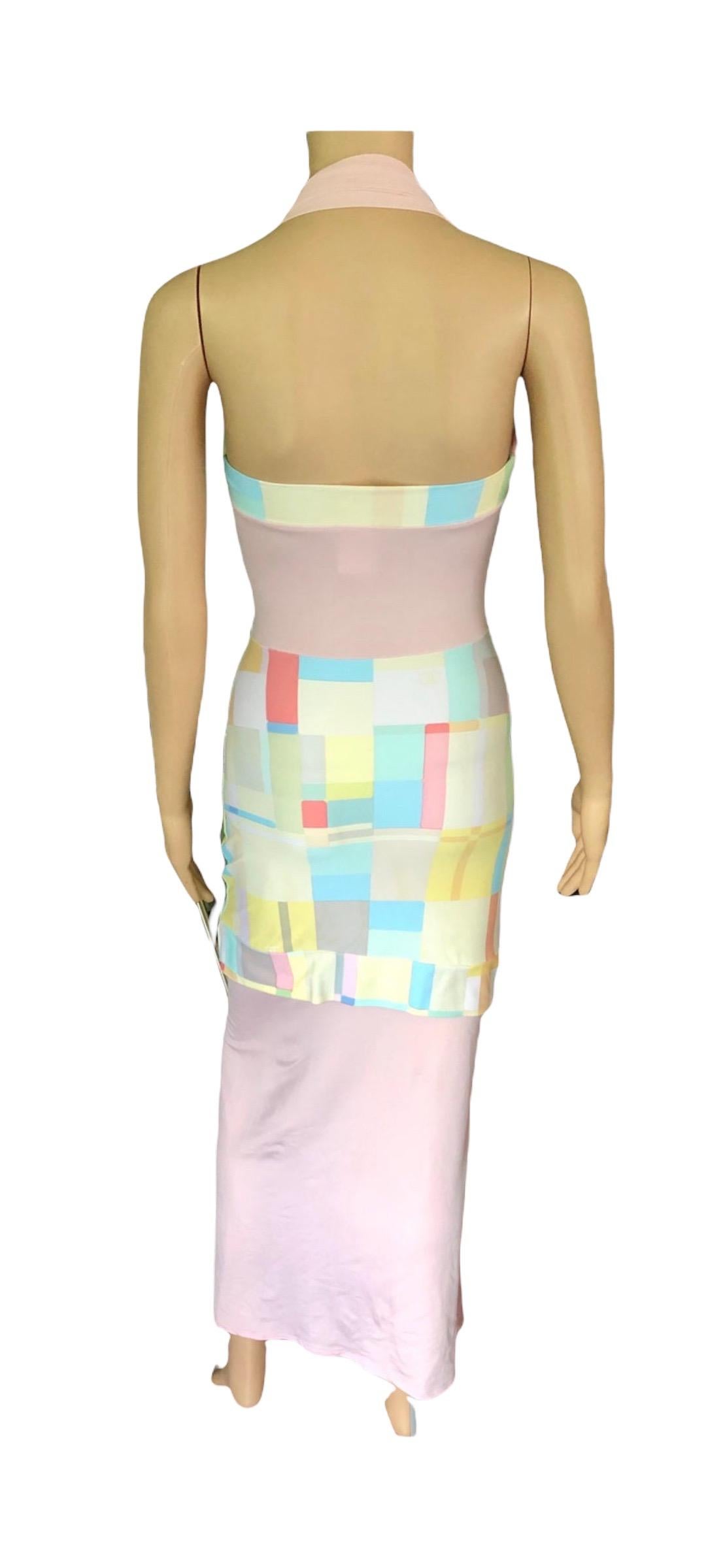 Chanel Cruise 1999 Vintage Bodycon Halter Maxi Dress en Bueno Estado en Naples, FL