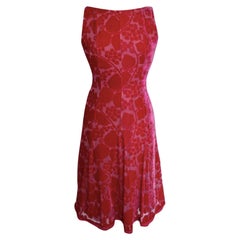 Chanel Cruise 2001 Hot Pink Crushed Velvet Mini Dress
