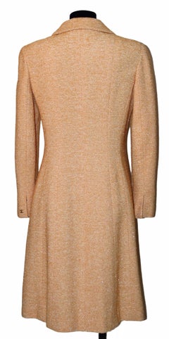 Chanel Cruise 2001 Peach Tweed Coat