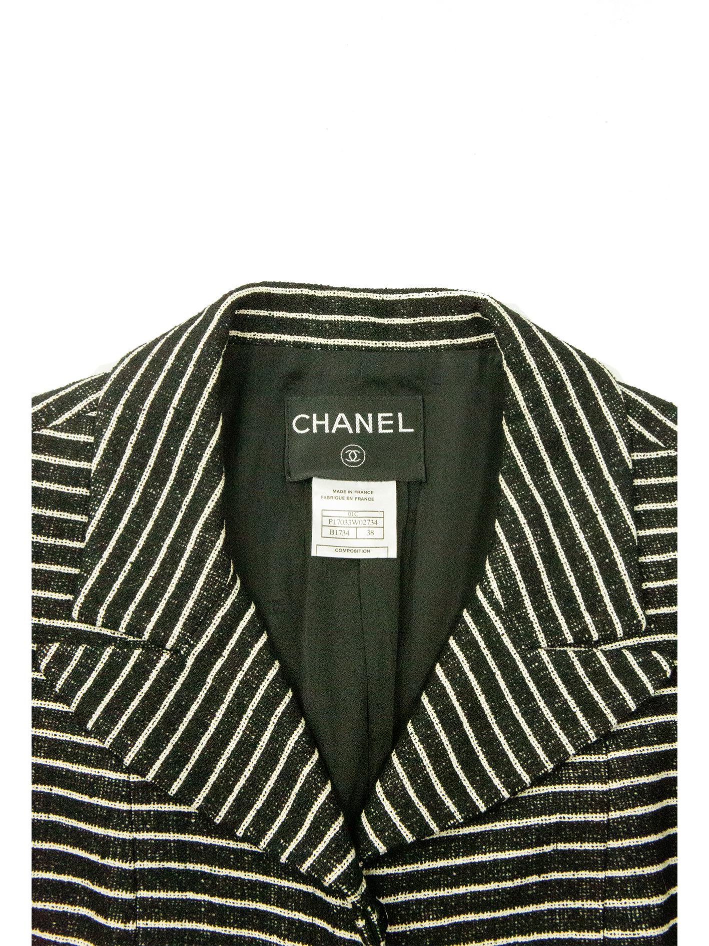 Chanel Cruise 2001 Striped Coat For Sale 2