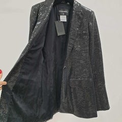 Chanel Cruise 2009 Black Embroidered Sequin Evening Jacket
