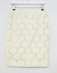 Chanel Cruise 2009 Flocked Camellia Pencil Skirt